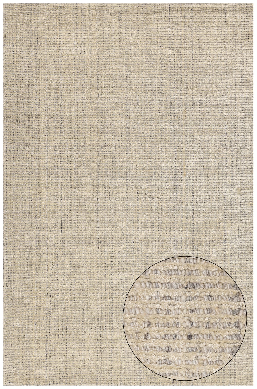 Tapis en viscose rayé - main