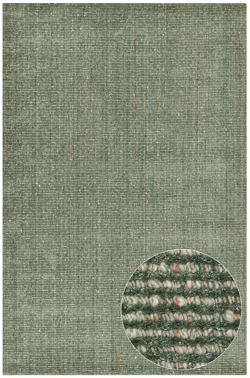 Tapis en viscose rayé tissé à la main - vert 40x60 cm