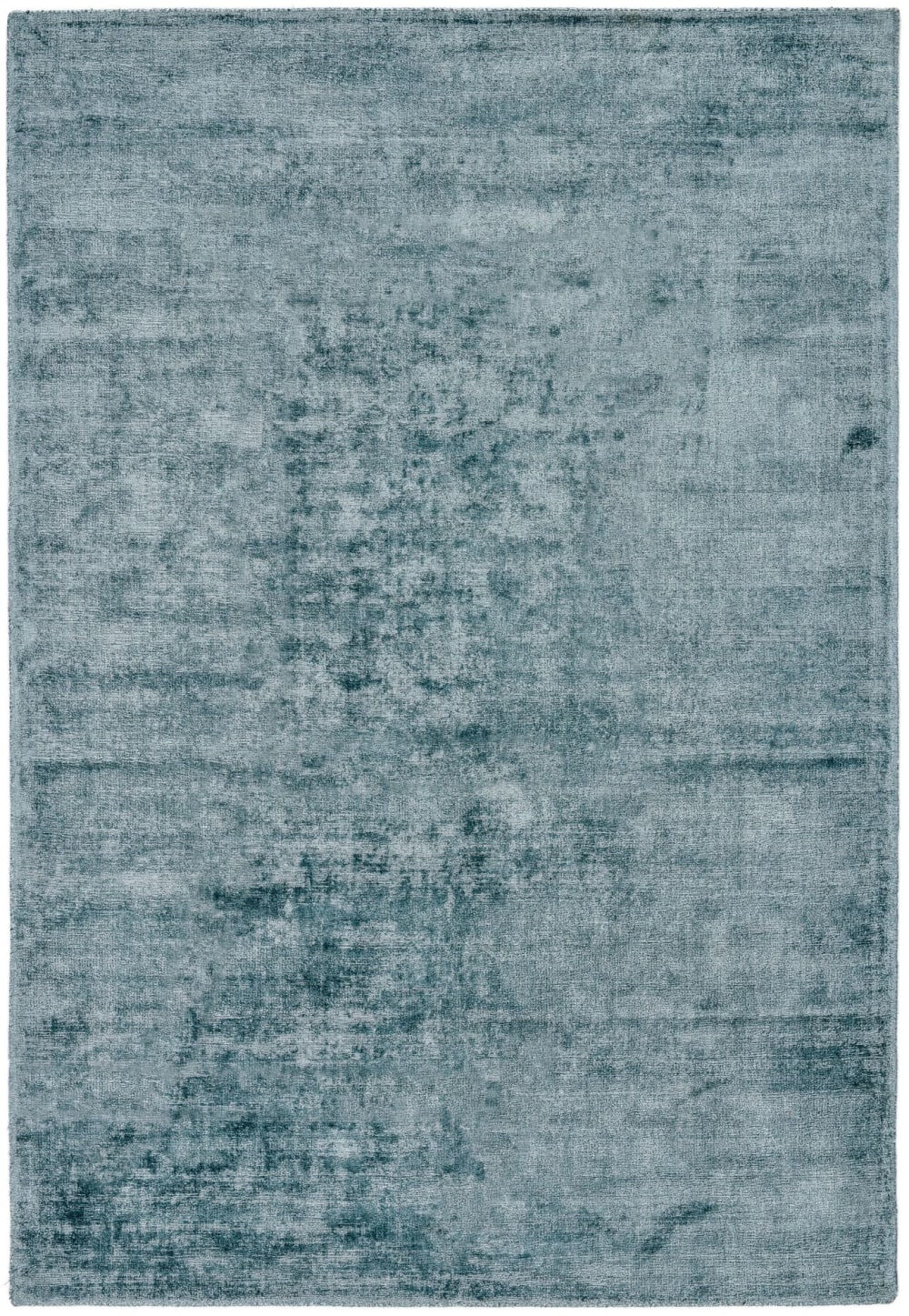 Tapis en viscose tissé main en style vintage turquoise 40x60 cm