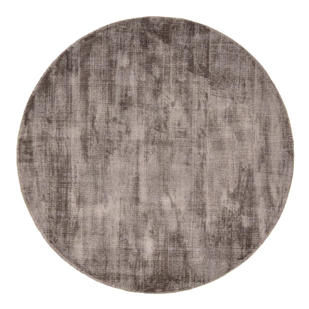 THEKO Handgewebter Teppich aus Viskose im Vintage-Stil grau D 190 cm style industrial - Viskose