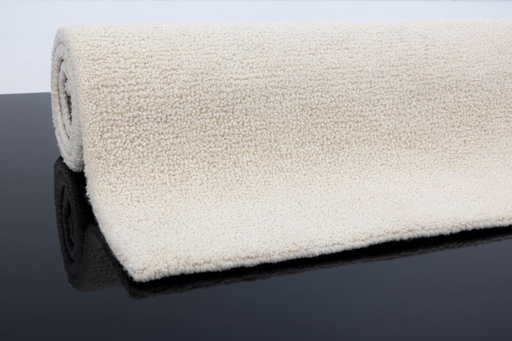 Tapis en laine tufté main de style berbère blanc 60x90 cm — vue 3