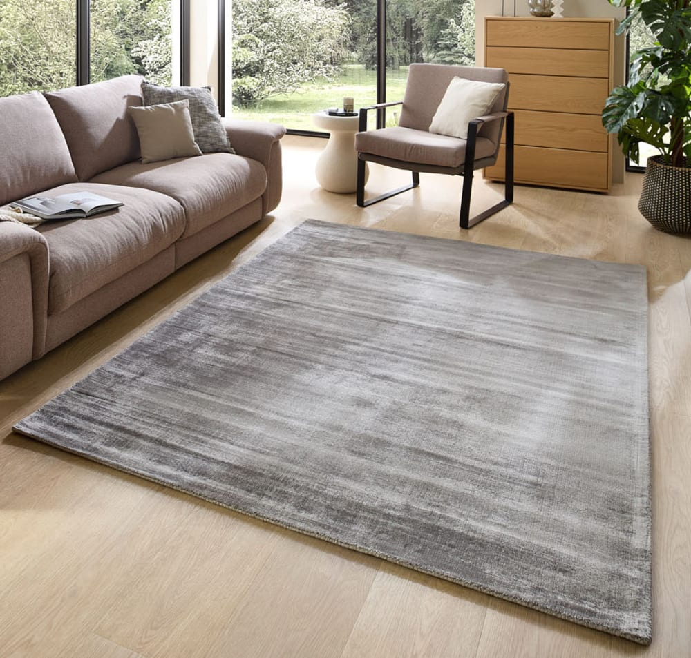 Tapis en viscose tissé main en style vintage gris 40x60 cm — vue 3