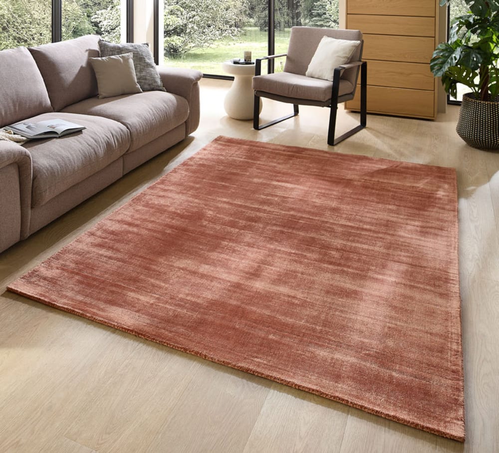 Tapis en viscose tissé main en style vintage cuivre 90x160 cm — vue 3