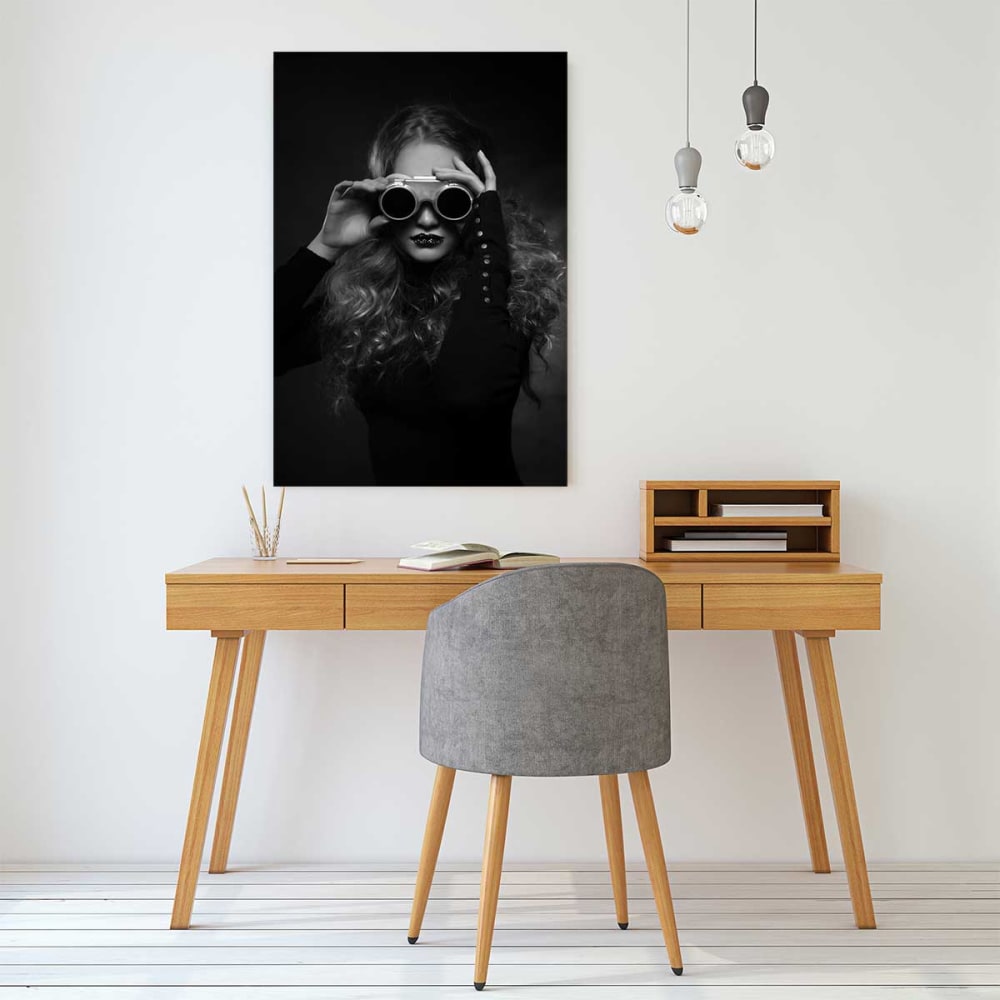 Tableau noir et blanc  studio viki imprimé sur toile 60x90 cm