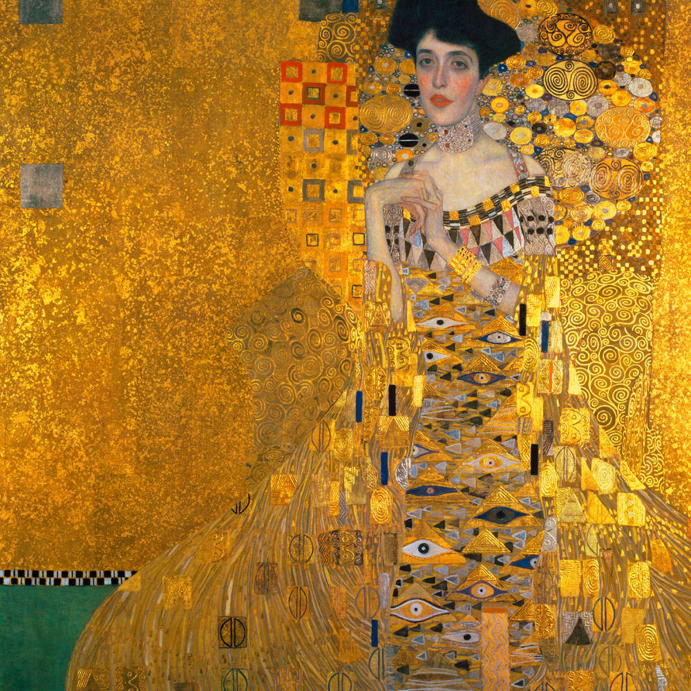 Tableau  Adèle de Gustav Klimt imprimé sur toile 50x50 cm