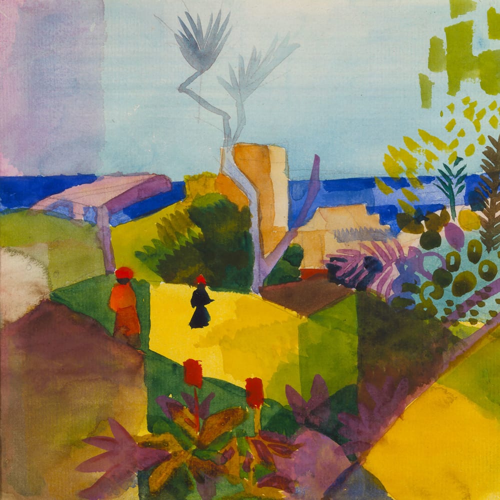 Tableau August Macke imprimé sur toile 50x50 cm