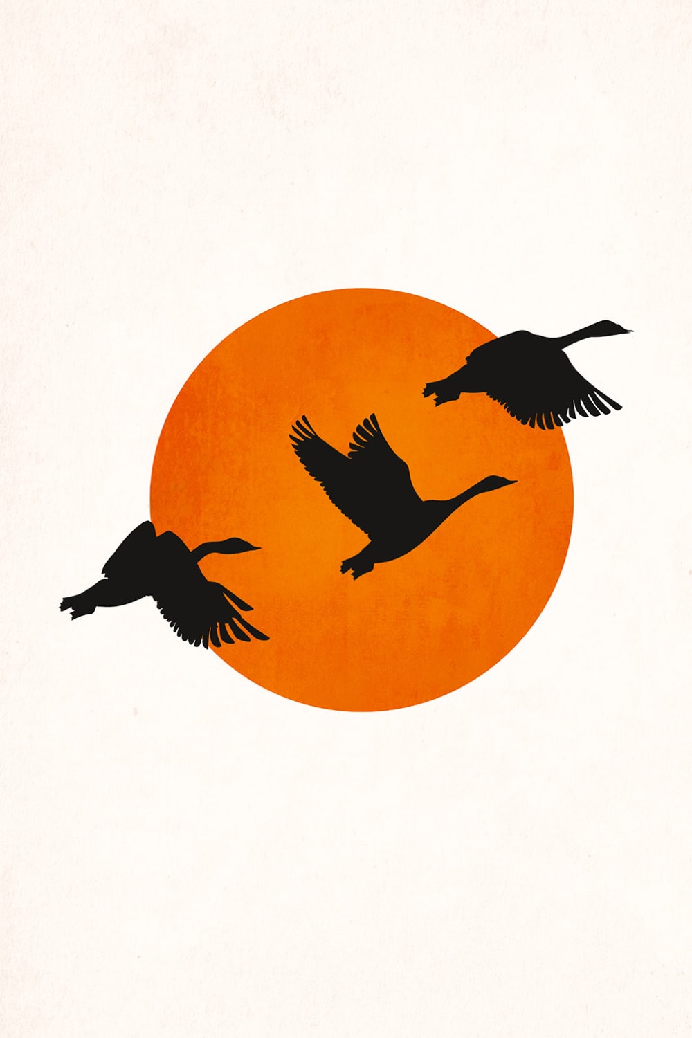 Tableau retour des grues imprimé sur toile 60x90 cm