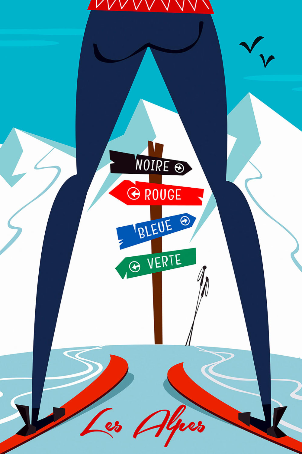 Tableau rétro piste noire…ou verte! imprimé sur toile 40x60 cm