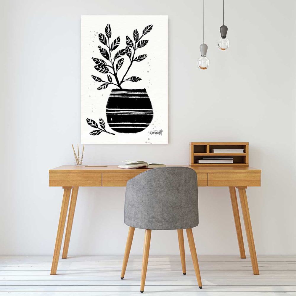 Déco murale poterie et botanique imprimé sur toile 60x90 cm