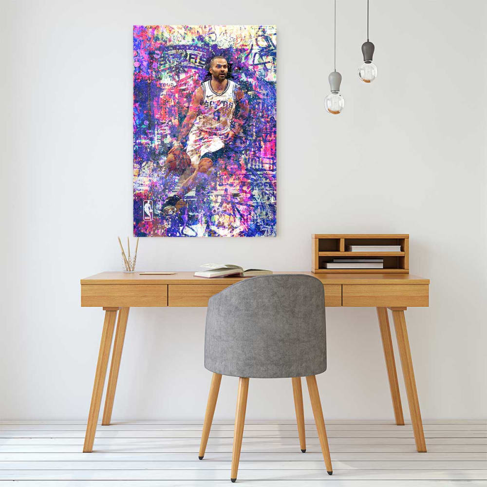 Tableau Tony Parker 09 imprimé sur toile 60x90 cm