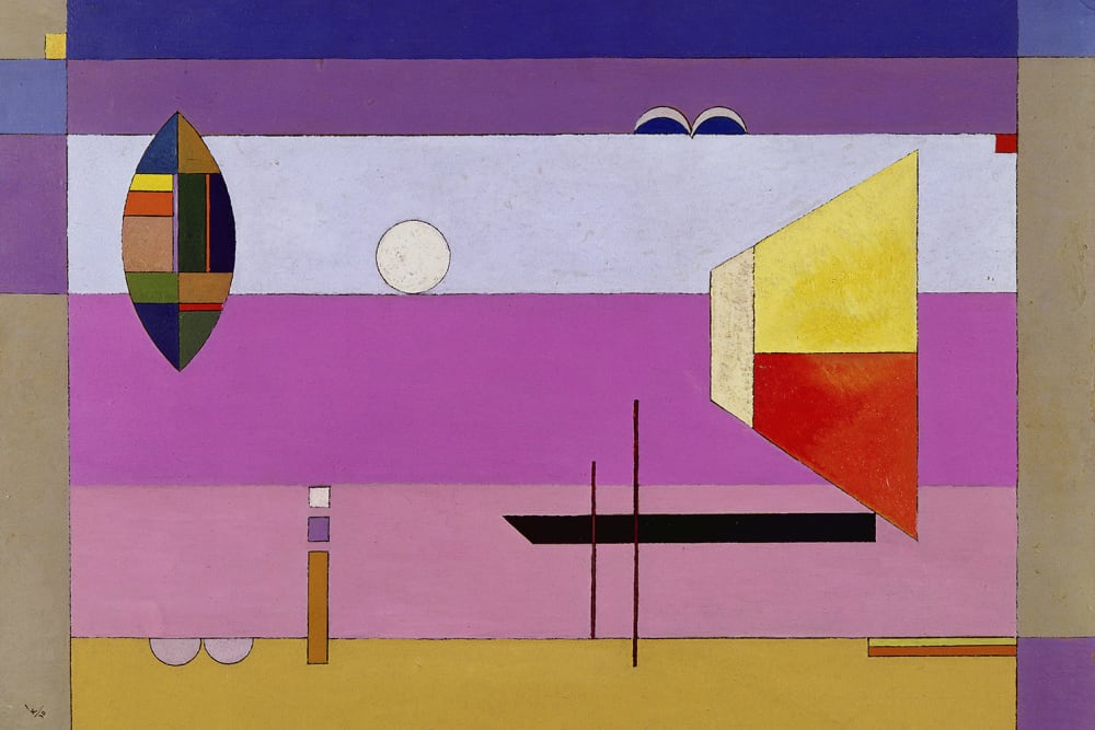 Tableau Colds Stripes par Kandinsky imprimé sur toile 60x40 cm