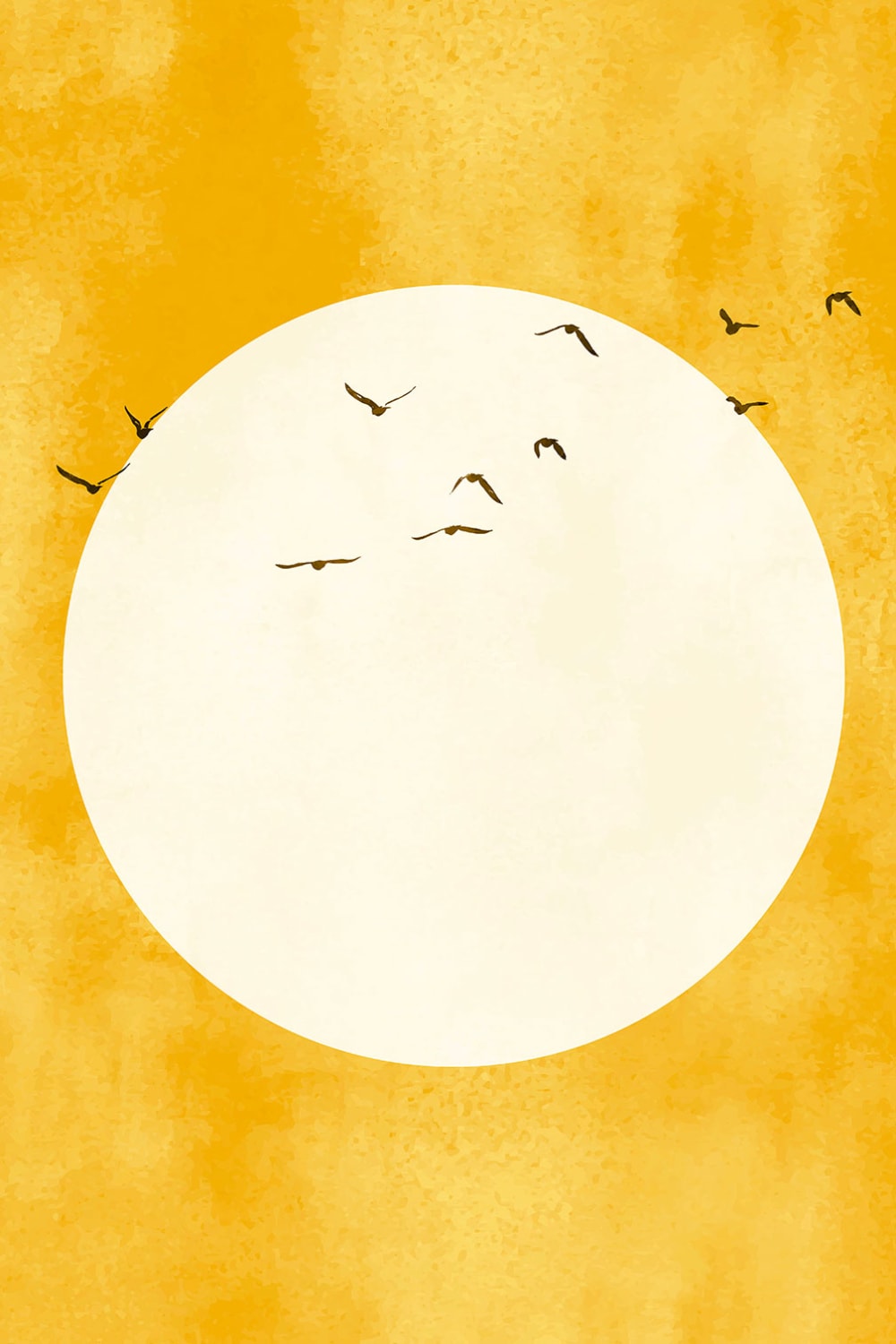 Tableau dessin éternel coucher du soleil imprimé sur toile 60x90 cm