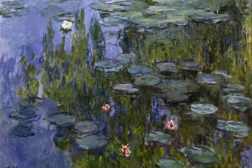 Tableau les Nymphéas de Claude Monet imprimé sur toile 60x40 cm