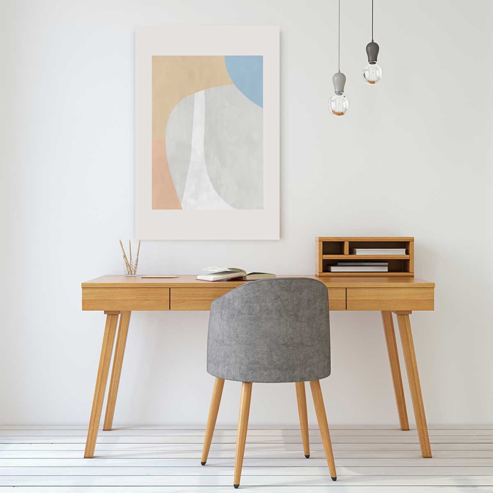 Tableau beige clair contemporain imprimé sur toile 40x60 cm