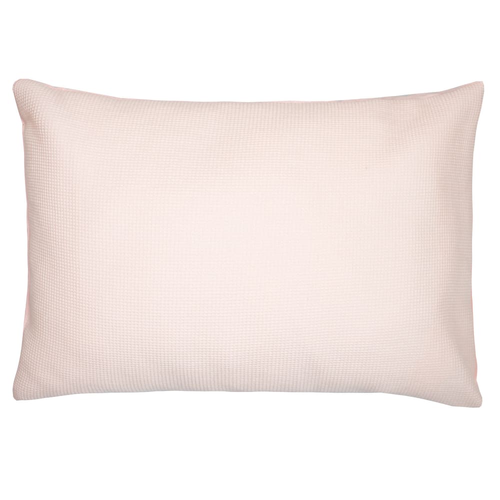 Taie d'oreiller enfant  nid d'abeille rose 50x70 cm