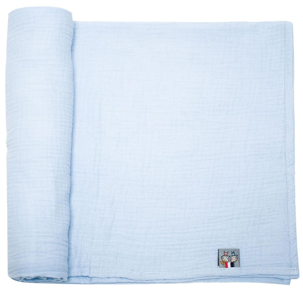Sevira Kids Maxi baby-mulltuch aus baumwolle style classic chic Blau Öko-Tex Zertifikat Baby