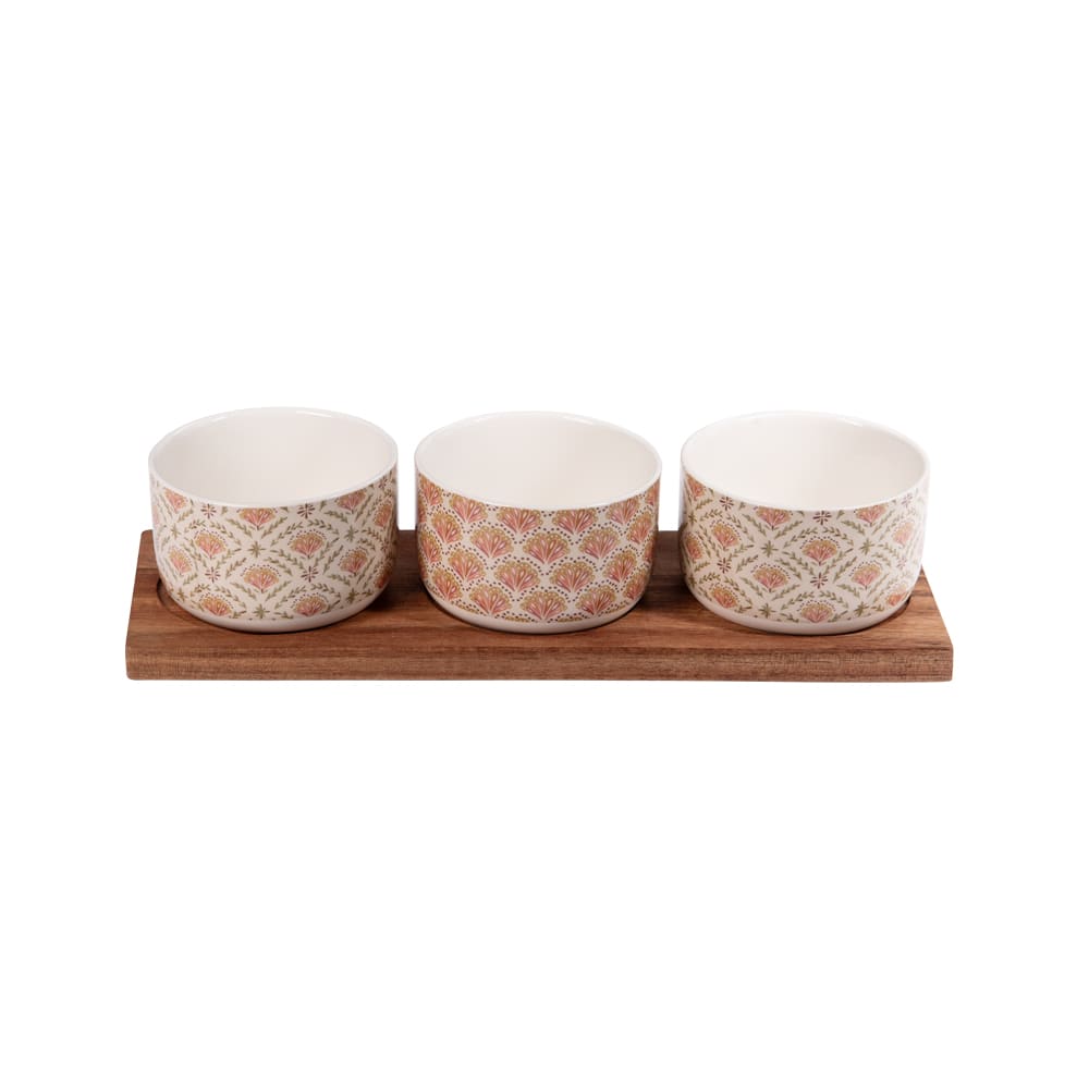Set apéritif 3 pièces  multicolore en grès