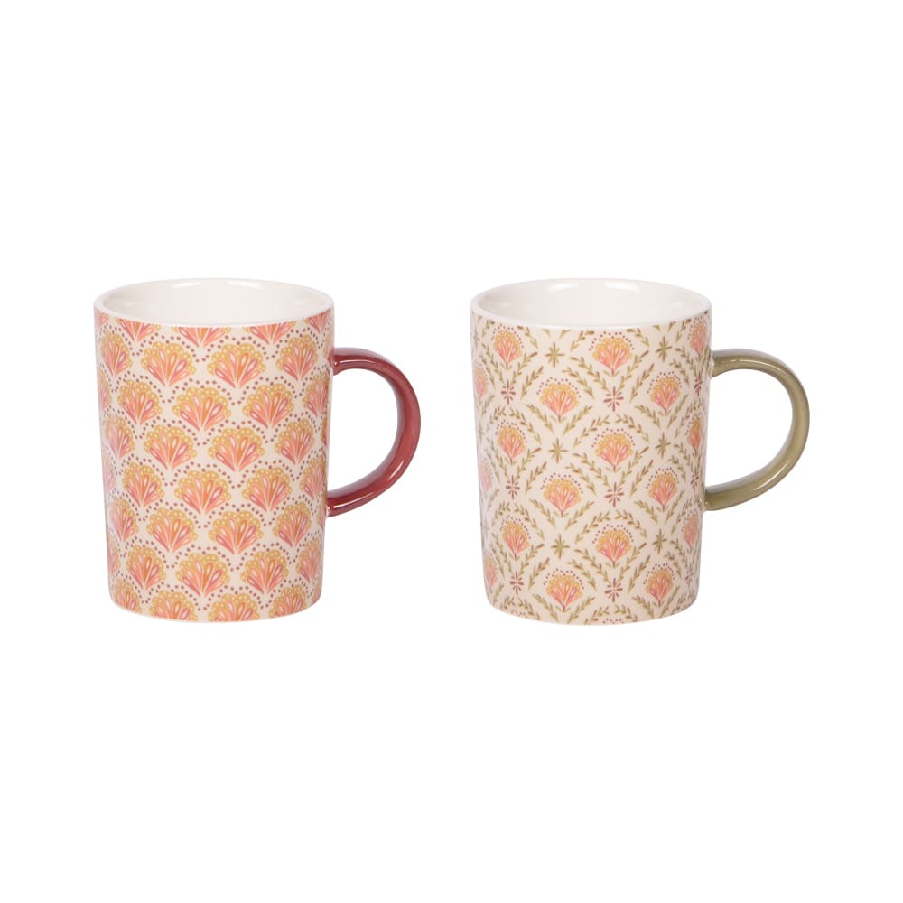 Coffret de 2 mugs  25 cl multicolore en grès