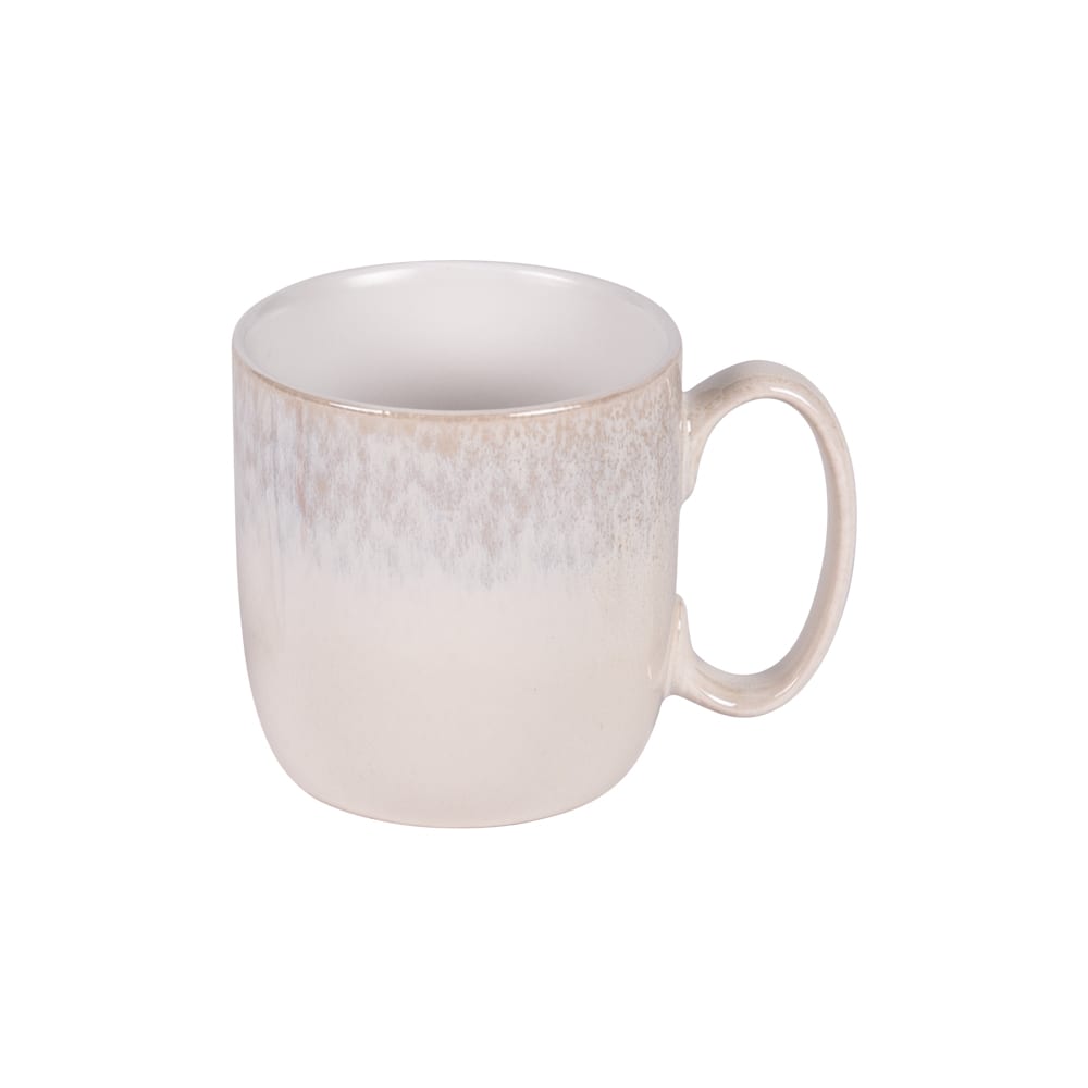 Lot de 4 mugs beiges en porcelaine 38 cl