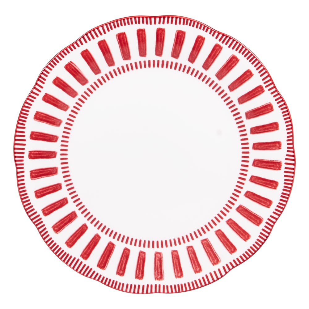 Lot de 6 assiettes plates rouges 27 cm Lot de 6 assiettes plates rouges 27 cm