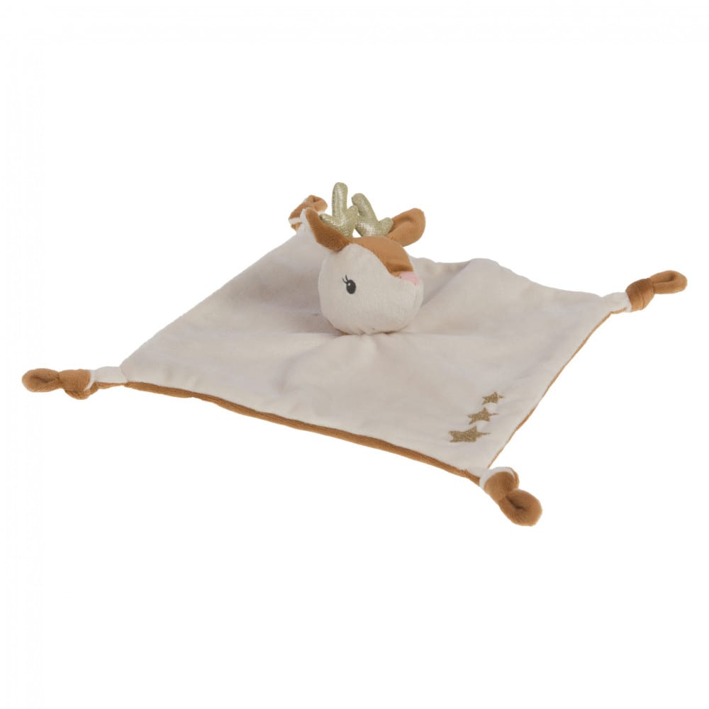 Amadeus - Doudou plat biche marron en polyester