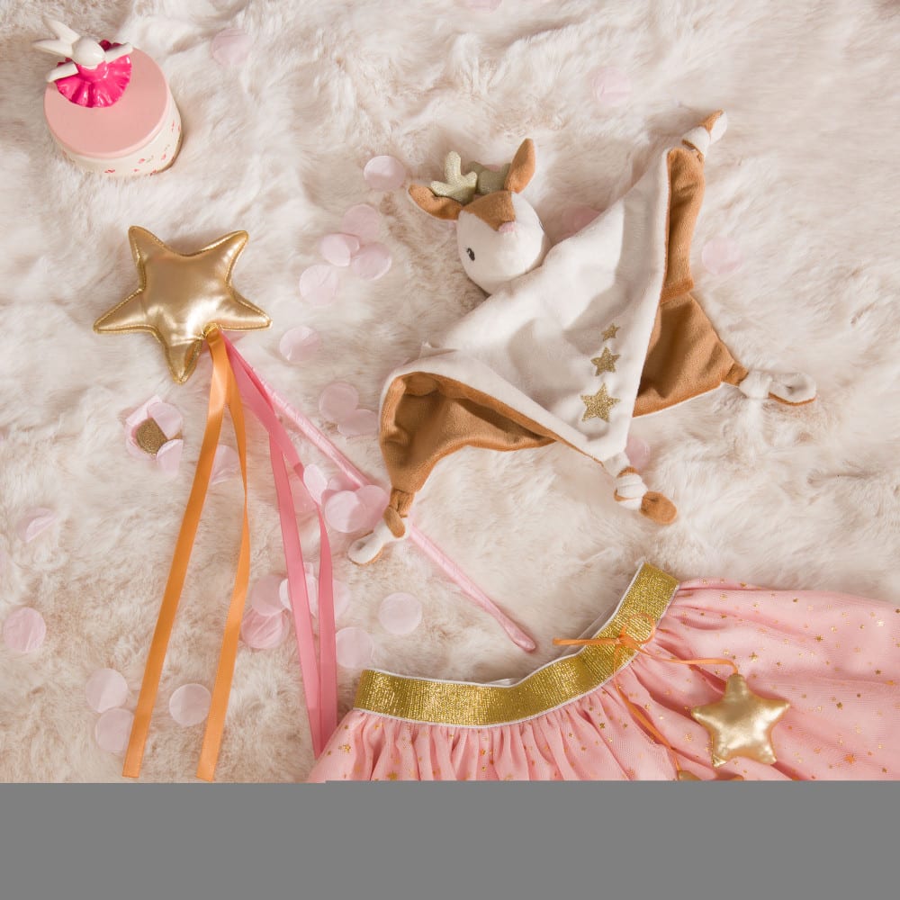Doudou plat biche marron en polyester (Amadeus) - Image 2
