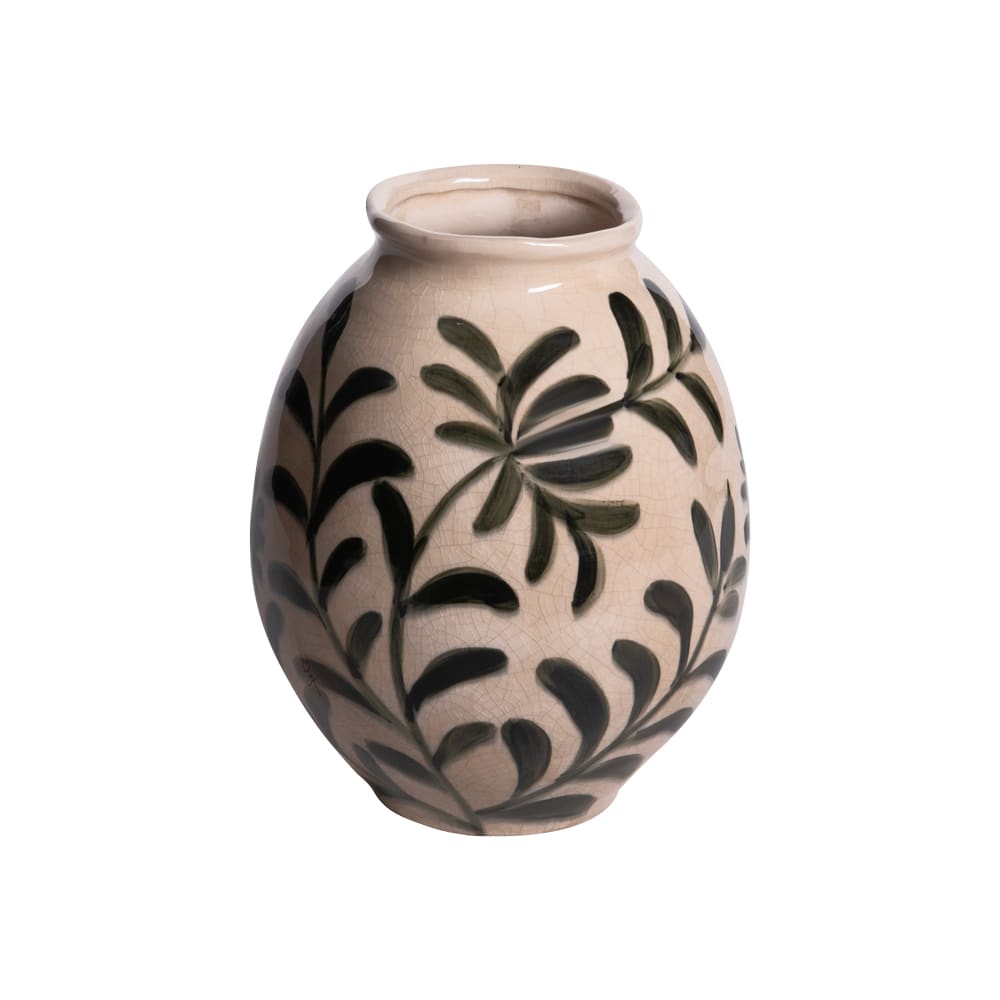 Vase rond Sylva 23 cm vert en céramique