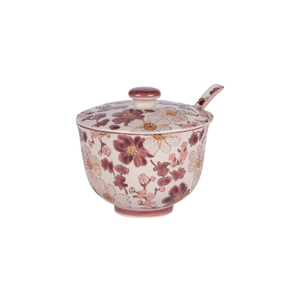 Bol à soupe avec cuillère   60 cl multicolore en grès