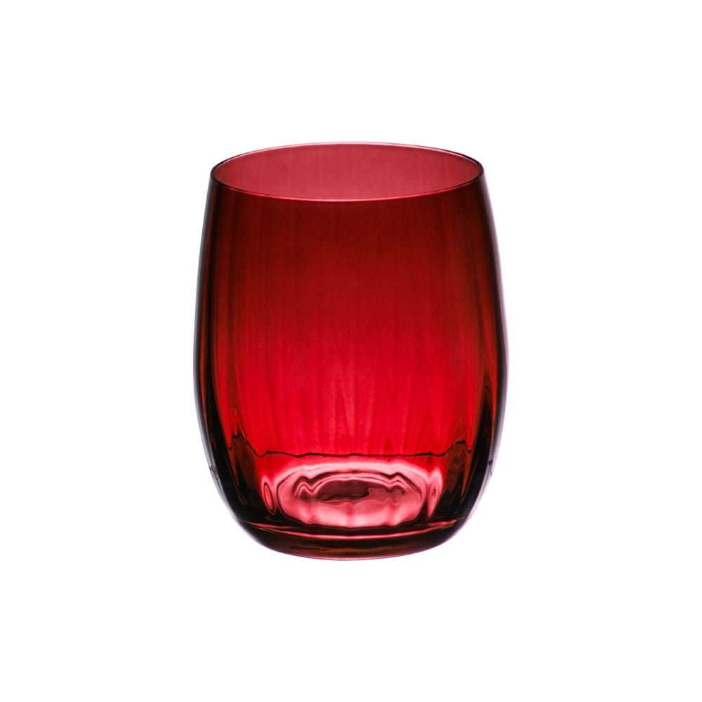 Lot de 6 gobelets rouges en cristallin 30 cl