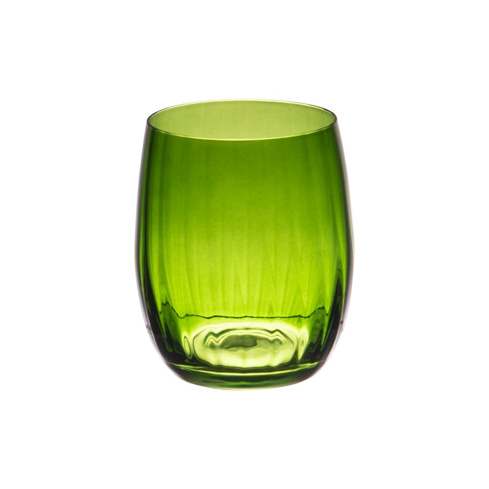 Lot de 6 gobelets verts en cristallin 30 cl