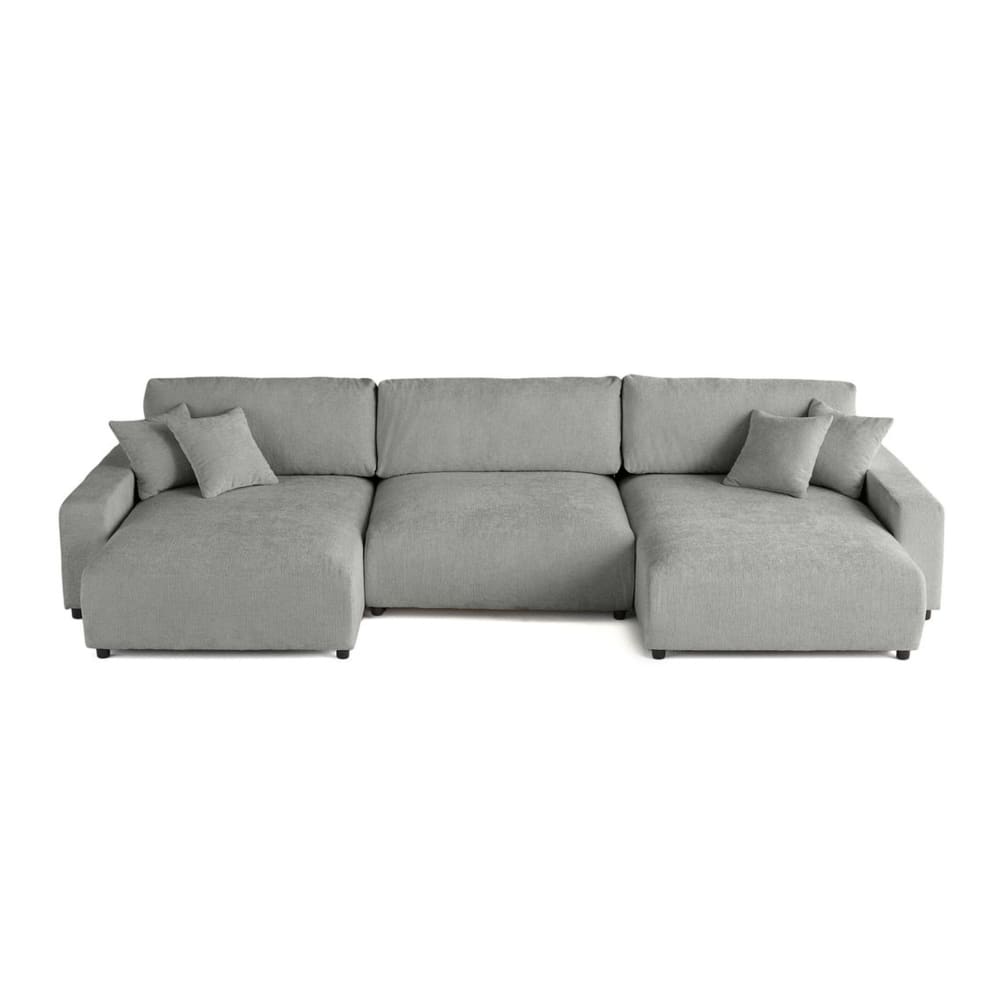 Canapé panoramique 7 - convertible coffre gris