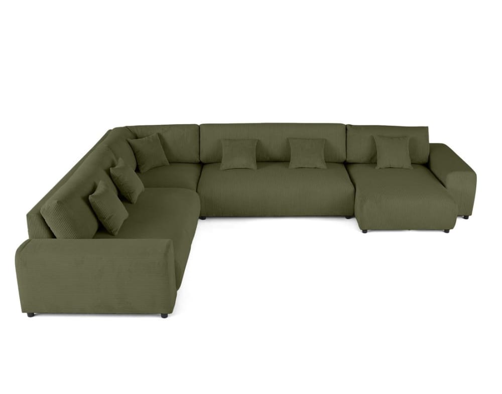Garance - canapé modulable d'angle gauche - 8 places - en velours