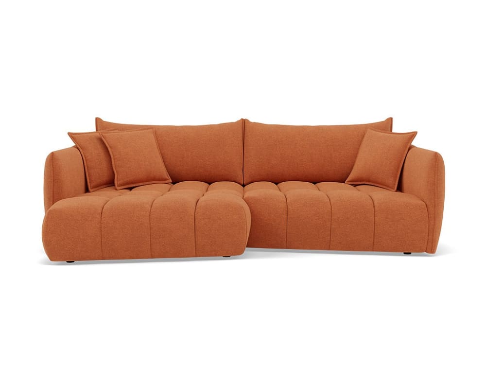 Cassiopee - canapé d'angle gauche 4 places en tissu texturé