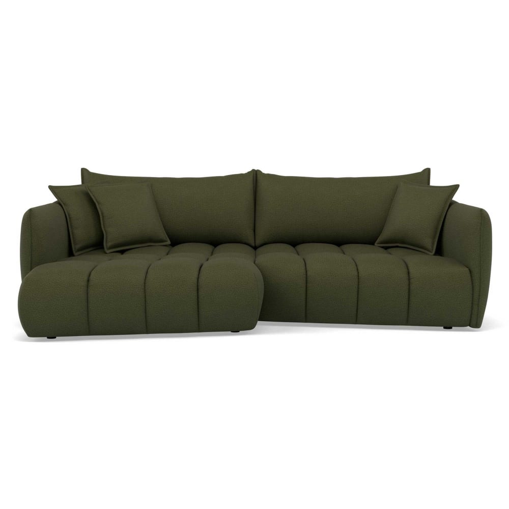 Cassiopee - canapé d'angle gauche 4 places en tissu texturé