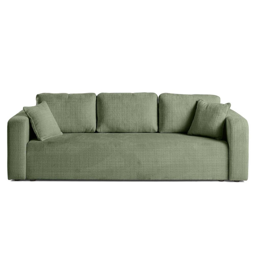 Canapé panoramique 7 places En U en Velours texturé Beige