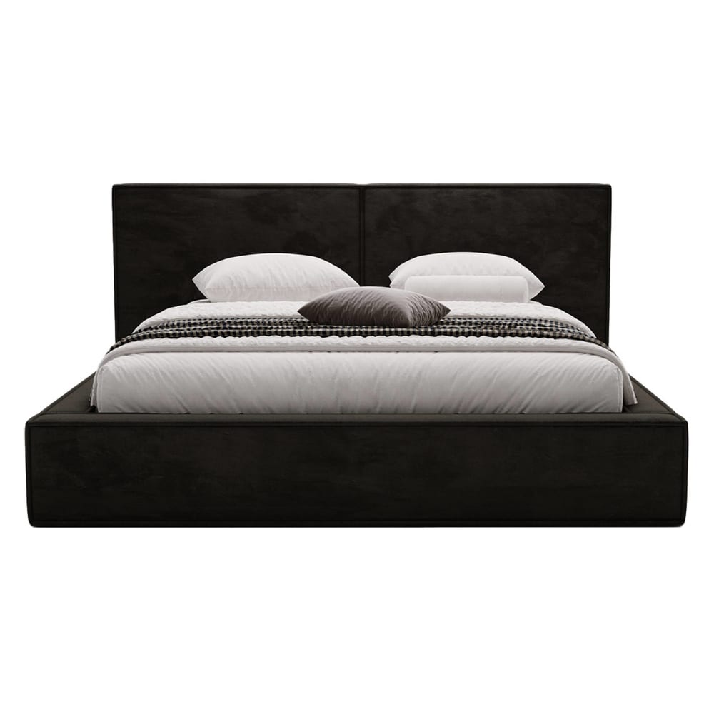 Lit coffre king size 180x200 cm sommier inclus noir Lit coffre king size 180x200 cm sommier inclus noir