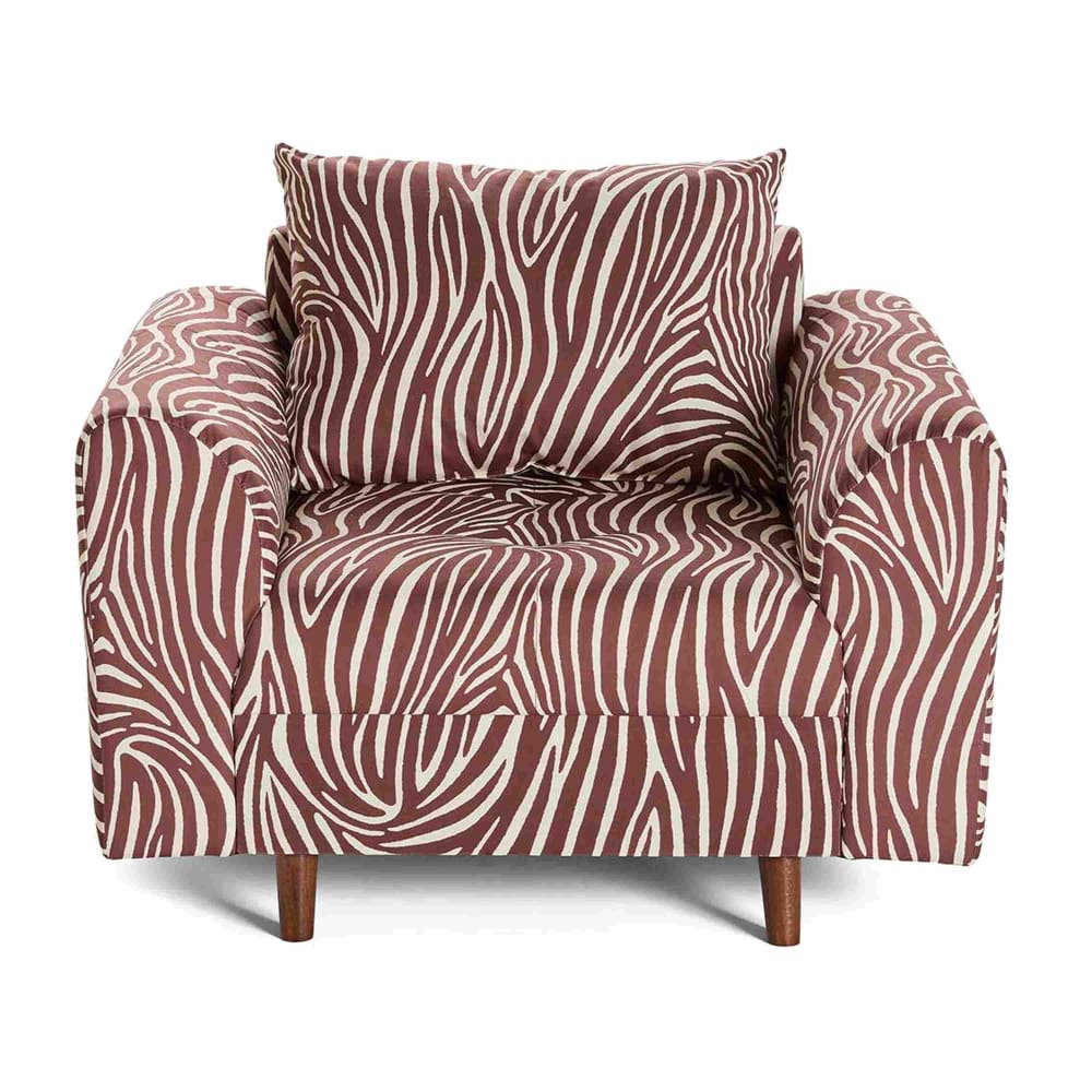 fauteuil zèbre en velours