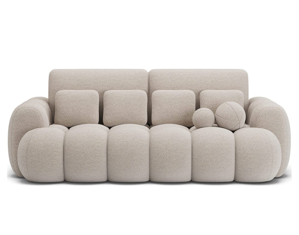 Canapé droit convertible - tissu