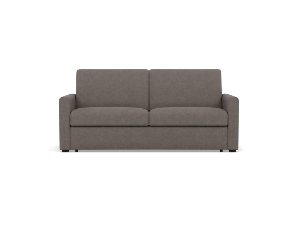 Canapé droit convertible 3 places en tissu gris