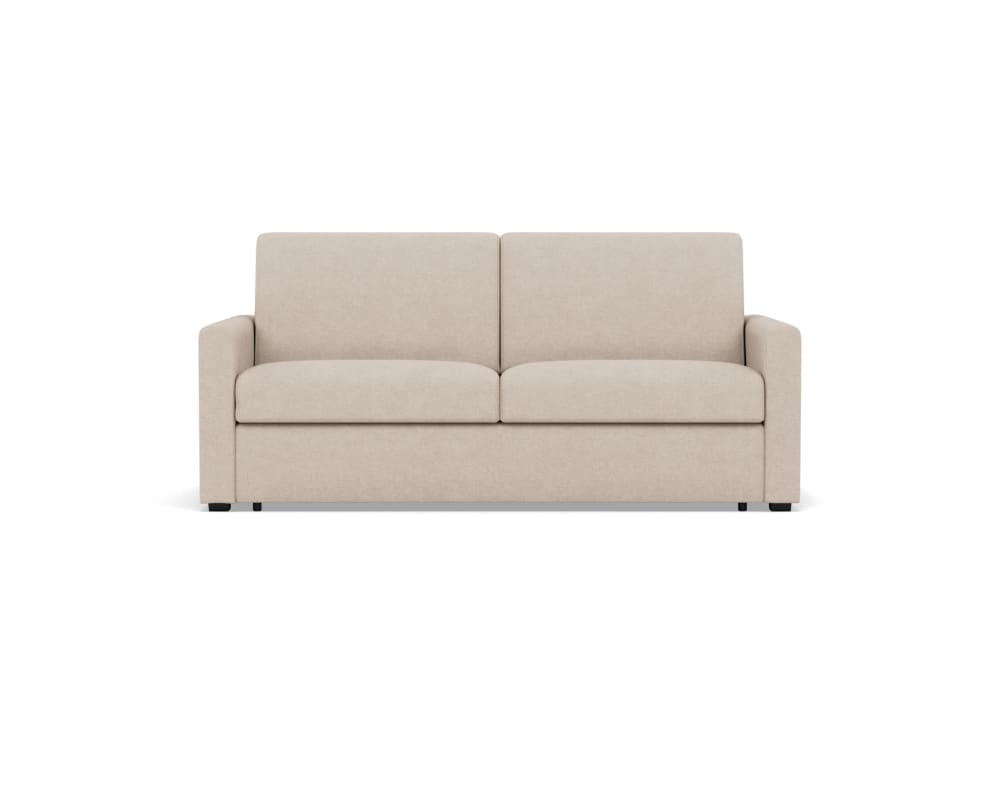 Canapé convertible express 3 places en tissu matelas 14 cm beige Canapé convertible express 3 places en tissu matelas 14 cm beige