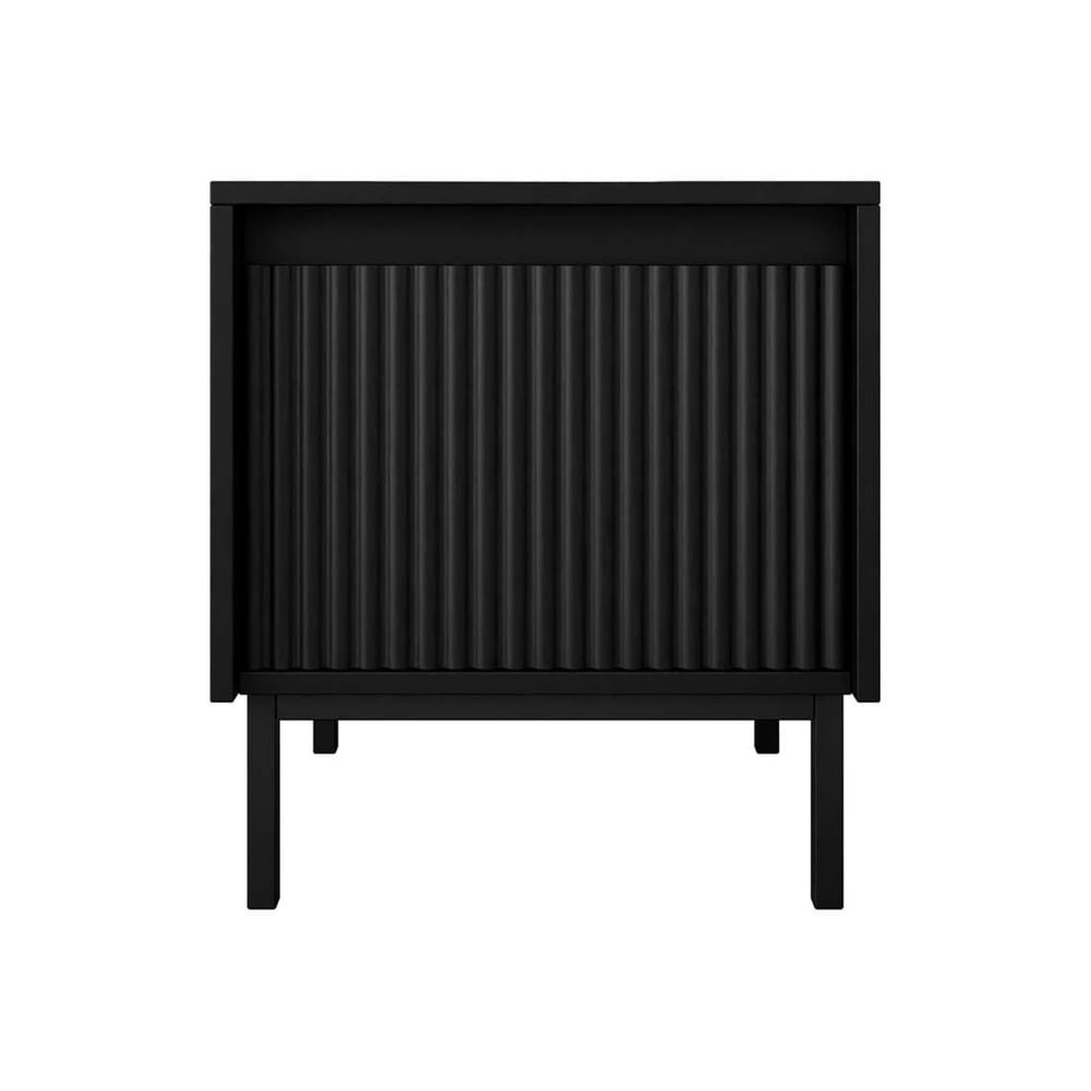 Table de chevet Contemporain 1 tiroirs 45 cm noir