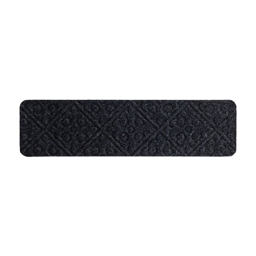 Lot de 15 marchettes d’escalier antidérapantes noir 76 x 20 cm