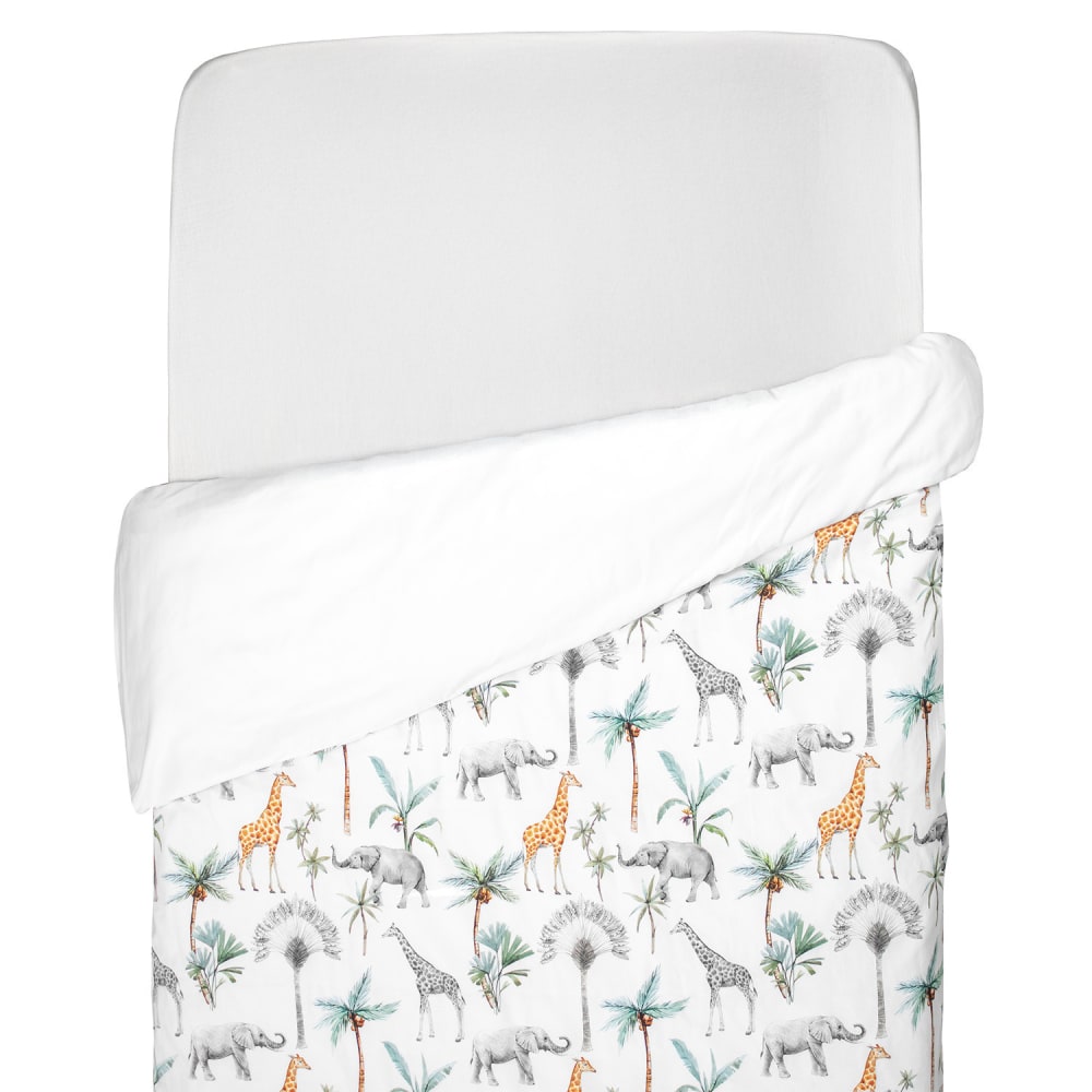 Housse de couette enfant réversible en satin de coton Multicolore 14