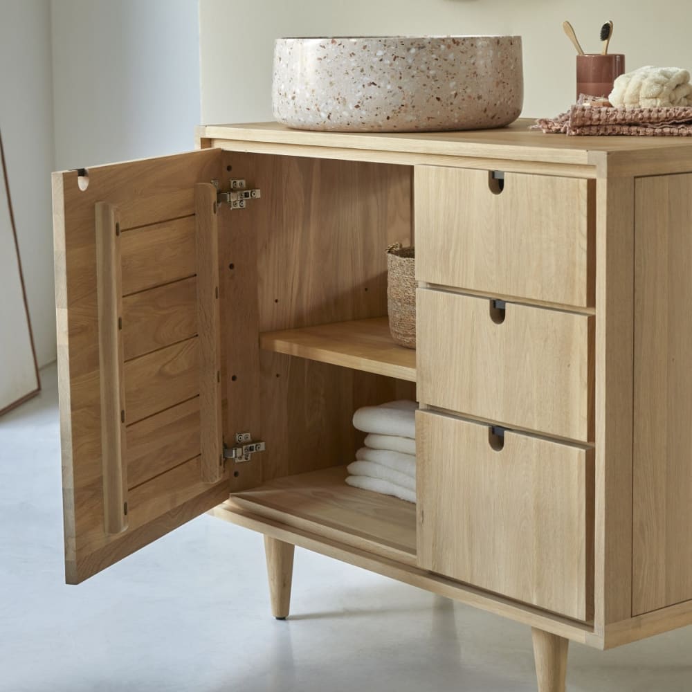 Aufbewahrungsmöbel aus massiver Eiche, 95 cm - Maisons Du Monde