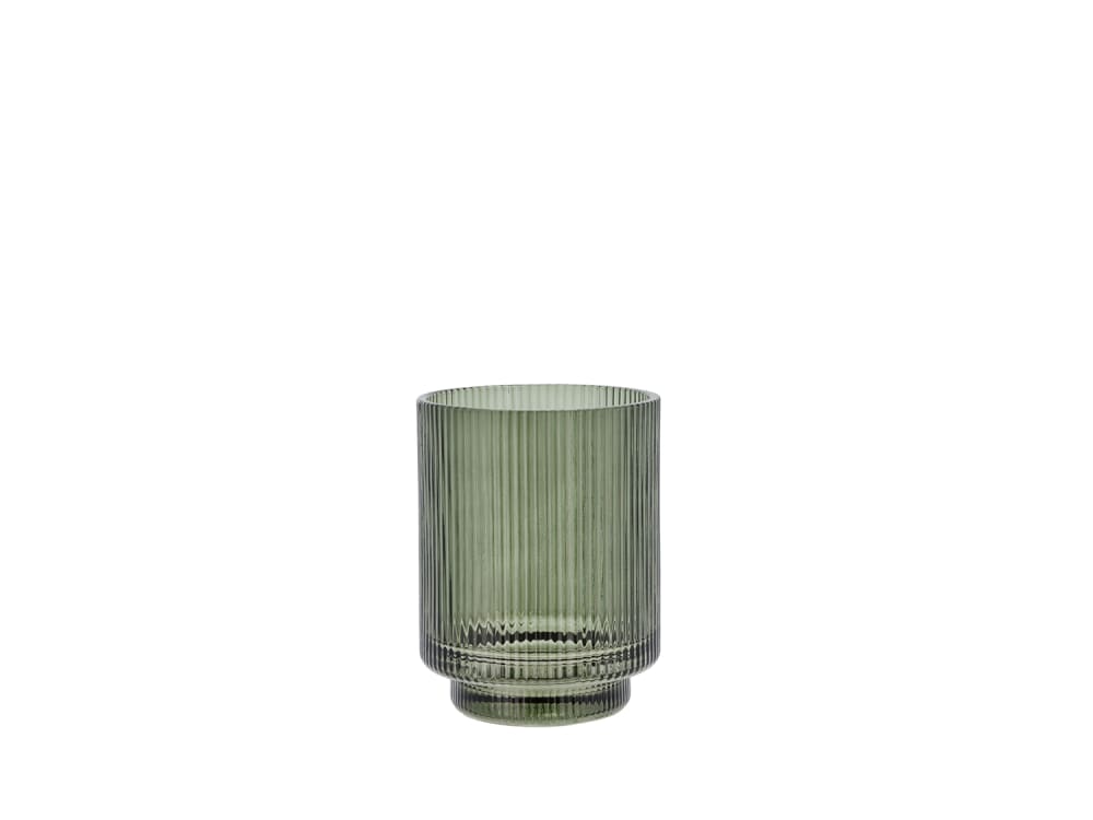 Gobelet à dents en verre vert foncé Gobelet à dents en verre vert foncé