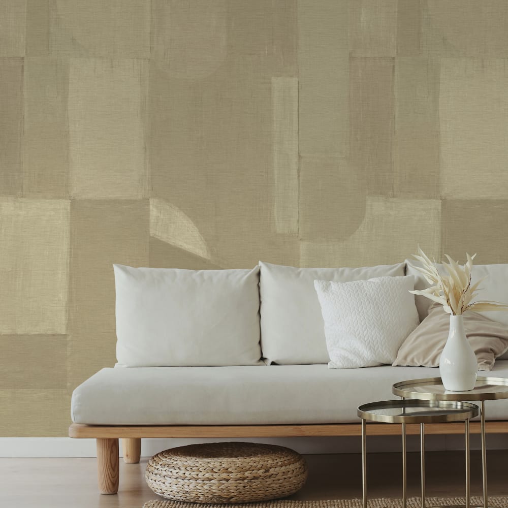 Fresque marqueterie bois - blond
