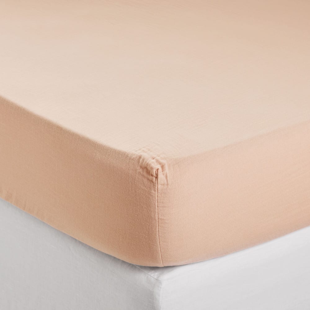 Drap Housse en coton rose 70x140 cm