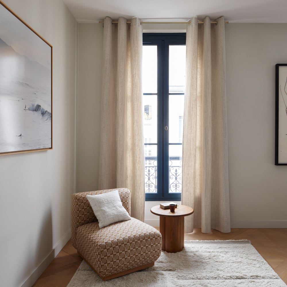 Rideau en laine naturel 136x280 cm