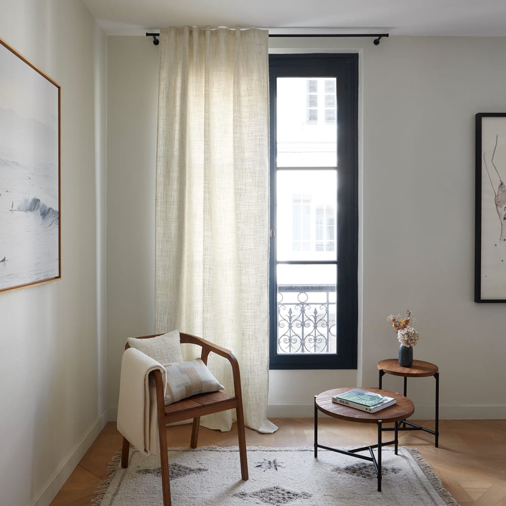 Rideau en acrylique blanc 138x350 cm