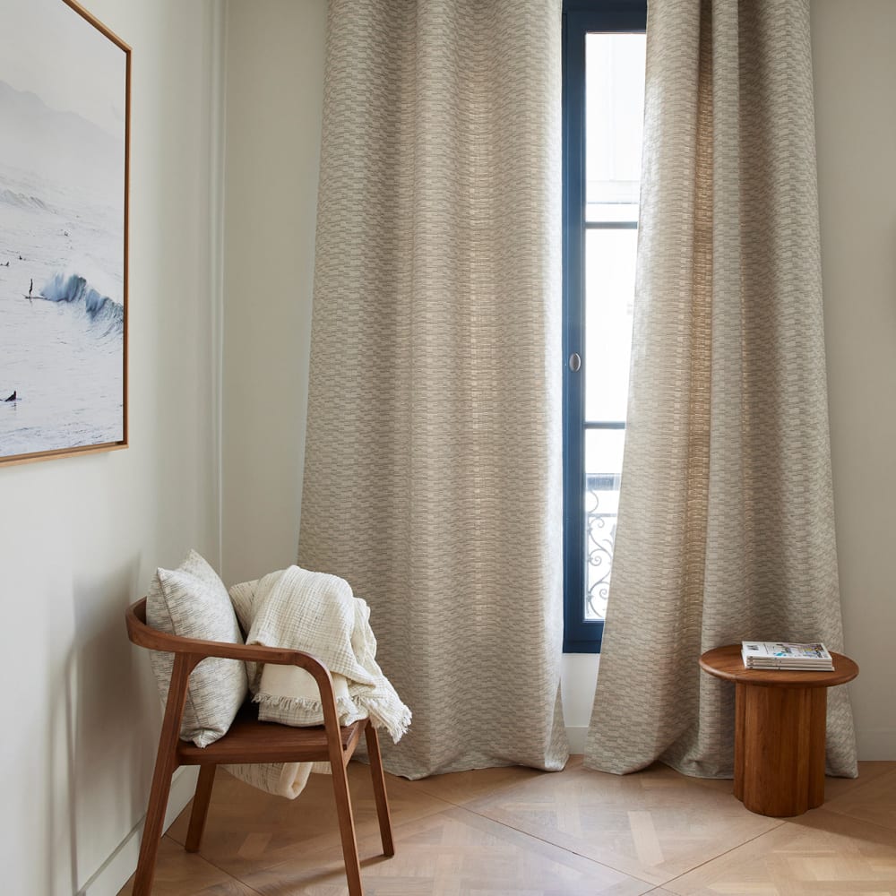 Rideau en viscose naturel 136x280 cm